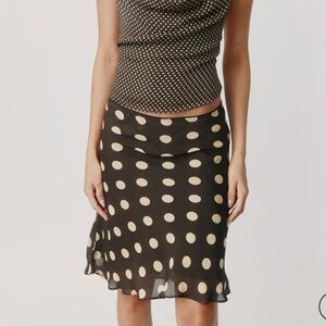With Jean Penny Skirt | Yellow Dot